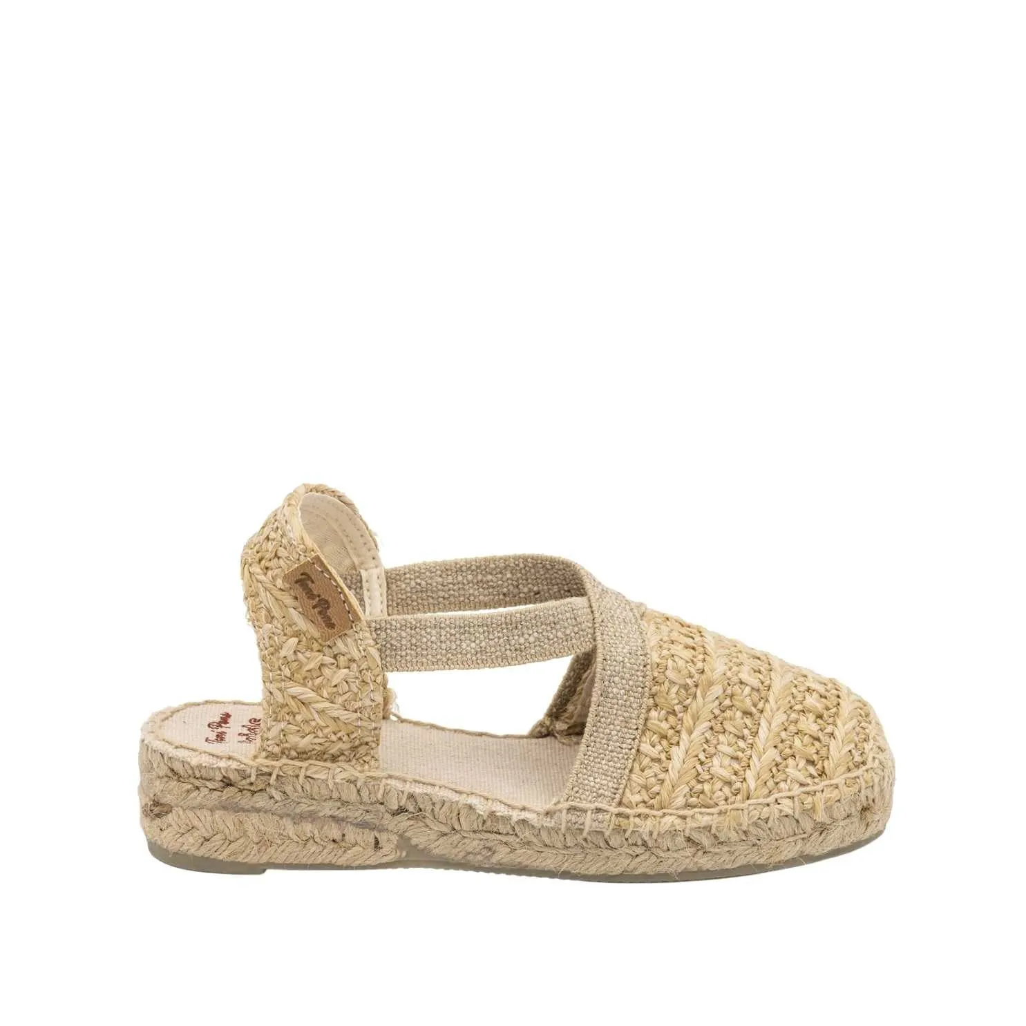 Vegan Mulricolored Raffia Sandals For Kids - Edita-NZ